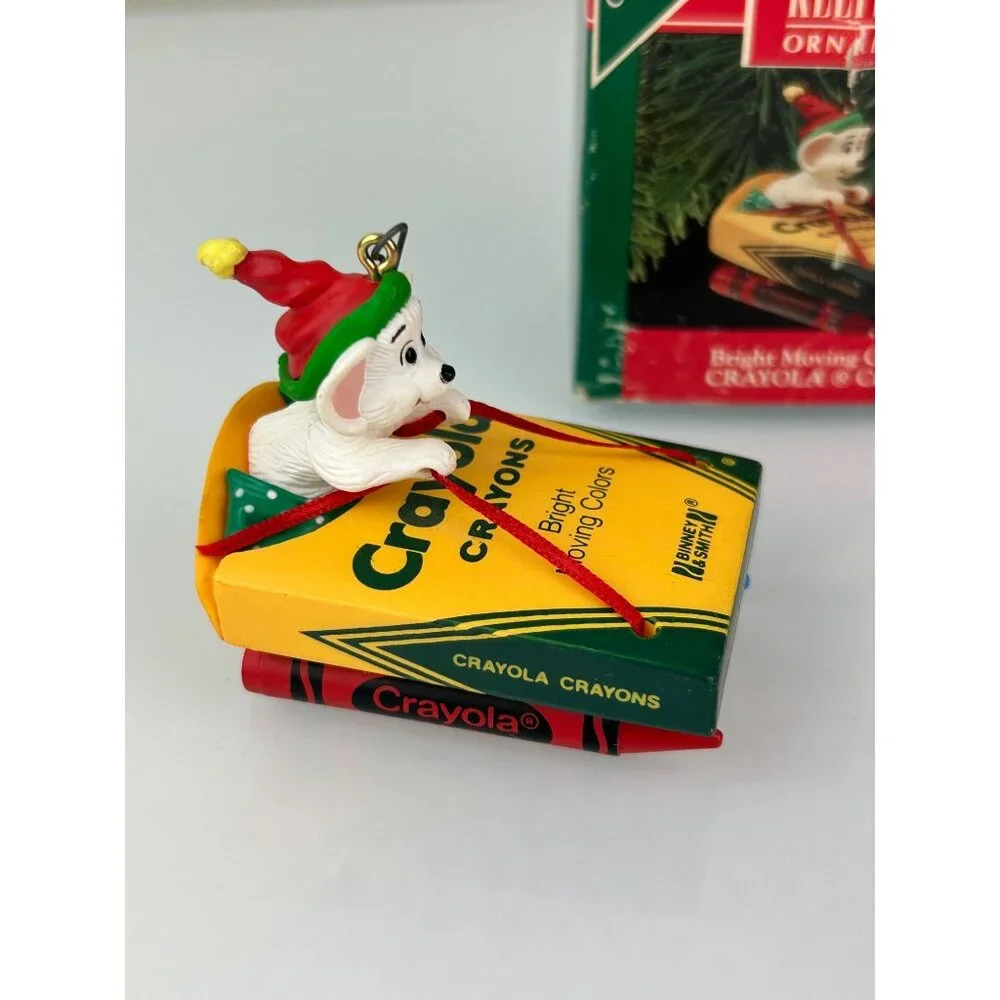 Hallmark Keepsake Ornament Crayola Crayon Bright Moving Colors Christmas Sled